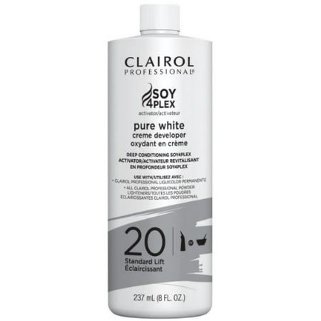 Clairol Professional Soy4plex Pure White Creme Hair Color Developer, 20