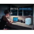 Chefman 4L Portable Mini Fridge with Warming Function, Blue
