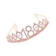 thumbnail image 1 of Pink Rhinestone Crown with Alloy Insertion Comb for Decoration and Stable Wearing One Size Fits All, 1 of 5