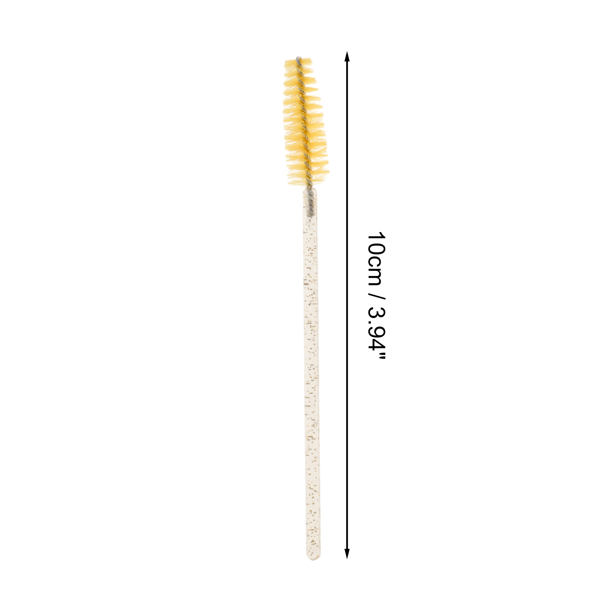 Unique Bargains Lightweight Eyebrow Brushes for Travel 50 Pcs Yellow