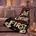 thumbnail image 6 of Theater Lover'S Sorry Draped Artwork Comes First Vintage, Festive Holiday Scene, Warm Flannel Blanket for Living Room and Reading Nook, Art Lovers Christmas Gift, Festive Home Decor, 6 of 9