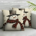 thumbnail image 3 of GOSMITH  Christmas Pillow Covers Snowman Snow Decorative Throw Pillow Covers Decoration Holiday Home Party Cushion Case for Couch Sofa, 3 of 5