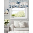thumbnail image 6 of Curtain Valance for Windows, Retro Blue Crab Starfish Flowers Coral Kitchen Valances Rod Pocket Short Curtains, Ocean Seashell Window Valance for Bedroom Bathroom Living room 42x12in, 6 of 9