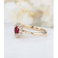 thumbnail image 4 of HeartsAndYou 2ct Natural Ruby & Diamond Ring Ballerina 100% REAL 14k SOLID Yellow Gold, 4 of 9