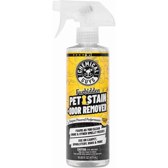 Furbidden Pet Stain Remover for Car & Home, Carpet & Upholstery Cleaner, Eliminates Pet Odors & Stains from Urine & Vomit, Multi-Surface Pet Odor Neutralizer - 16 oz