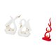thumbnail image 5 of Estatuas de cisnes,Estatua de cisne de cerámica Escultura de mesa de cisne Elegante,Figura de cisne de porcelana Figura de cisne Decoración de escritorio,Escultura abstracta de fuego,Estatua, 5 of 8