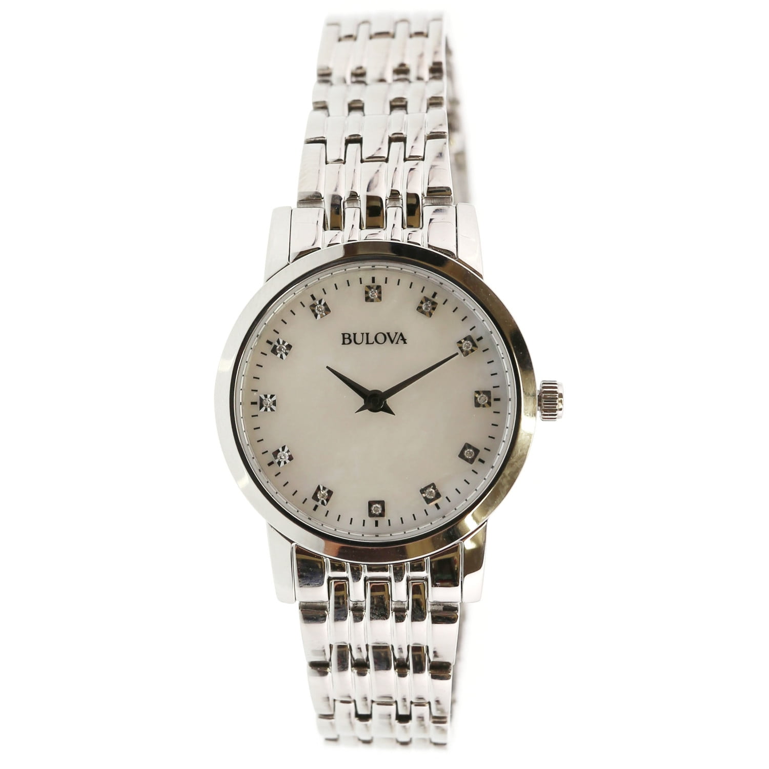 Bulova Women S Diamond Gallery 96p175 Silver Stainless Steel Quartz Dress Watch Walmart Canada
