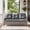 Deep Gray, variant on NestNook Outdoor Wicker Patio Sofa, 3-Seat Patio Couch with Blue Cushions, PE Rattan Porch Sofa for Backyard, Deck, Garden and Balcony