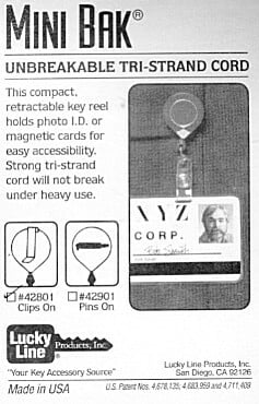 LUCKY LINE 42830 Mini Bak Badge Holder (10-Pack)