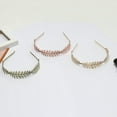 thumbnail image 4 of Yoyauz Gold leaf wedding headband set leaf with golden bride crown Greece queen tiara metal bay leaf headband ladies girls costume hair accessories, 4 of 5