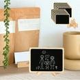 thumbnail image 2 of Wooden Blackboard Mini Chalkboard 10 Pack Mini Wooden Blackboards 4x3" Message Board Set Easel Stand Event Decor Reusable Chalkboard Sign Place Cards Wedding Menu Board Kit Black, 2 of 6