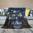 thumbnail image 2 of Awypu Blue And White Tile China Decor Throw Blanket for Winter Bedding Couch And Gift Modern Vintage Chinoiserie Home Decor Warm And Cozy Throws Fun Gifts Flannel Blanket for Couch, 2 of 6