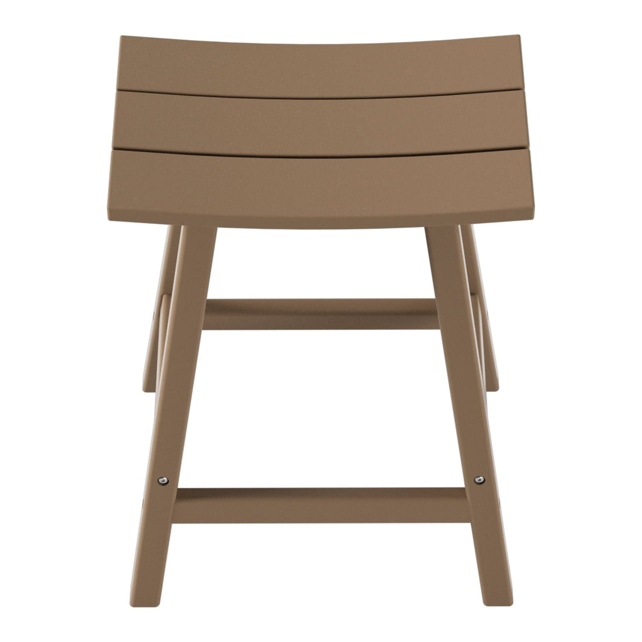 GARDEN 24" Inches Adirondack Plastic Outdoor Bar Stools for Patio, Weathered Wood