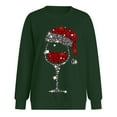 thumbnail image 3 of Women Round Neck Pullover Long Sleeve Glitter Glass Sweatshirt Polyester Autumn Winter Fashion, 3 of 6