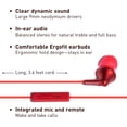 thumbnail image 2 of Auriculares con cable Panasonic ErgoFit RP-TCM125-R con micrófono rojo, 2 of 7