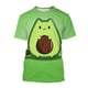 thumbnail image 3 of Camiseta de verano con estampado 3D de aguacate y fruta Vitellaria Paradoxa CFGaertn. Camisetas gráficas para hombre, camisetas divertidas de moda, ropa, 3 of 4