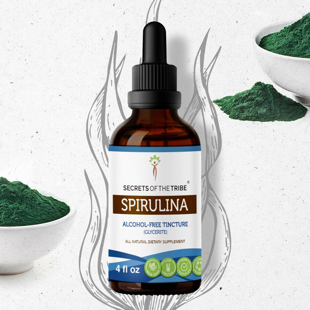 Spirulina Tincture AlcoholFREE Extract, Organic Arthrospira Platensis