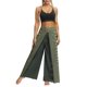 thumbnail image 5 of VISgogo Pantalones de pierna ancha de verano para mujer, pantalones sueltos sueltos de tiro medio con estampado bohemio con divisiones para yoga, playa, vacaciones VISgogo  moda, 5 of 7