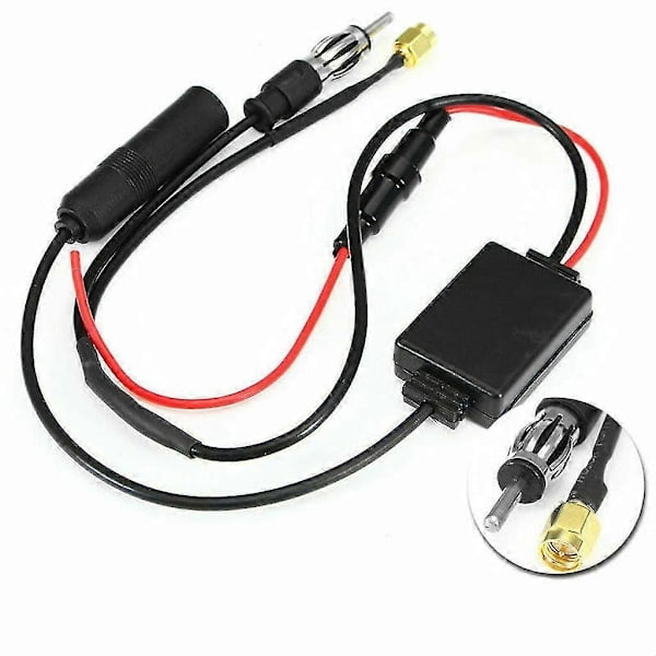 universal dab fm am car antenna splitter adapter cable digital radio amplifier