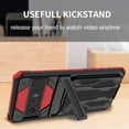 thumbnail image 5 of Back Card Holder Case for Google Pixel 6 Pro 2021[5G], Pixel 6 Pro Cover 2021, Allytech Hard PC + Soft TPU Hybrid Protection Hands-Free Stand Bracket Anti-Slip Grip Cover for Pixel 6 Pro 6.7", Red, 5 of 9