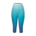 thumbnail image 4 of WAYUTE Womens Leggings Tummy Control Gradient Color Cropped Trousers Casual Summer Beach Stretchy Fit for Daily Wear S, 4 of 4