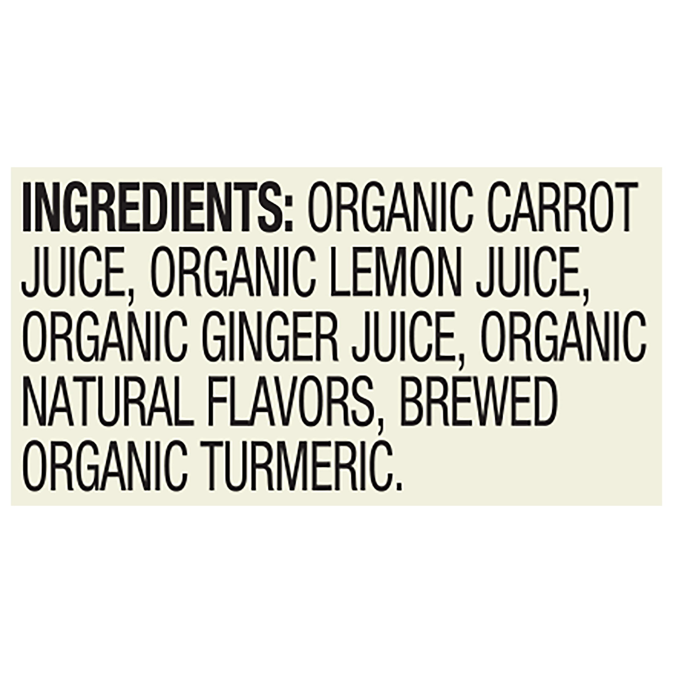 R.W. Knudsen Family Organic Carrot Ginger Turmeric Beverage, 100% Juice, 32 oz, Glass Bottle