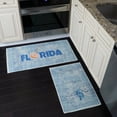thumbnail image 1 of US States Design Non Skid Washable Kitchen Mats & Rugs Set of 2 - Multipurpose Low Pile Area Rugs - Set of 44 x 24 and 31.5 x 20 Inches Floor Mats, 1 of 7