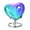 Heart-Rainbow, variant on Heart Keepsake Urn - For Human Ashes Mini Urn with Box & Stand Heart Shaped Urn Memorial Small Keepsake Urn Handcrafted Small Memorial Urn for Ashes