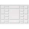 thumbnail image 1 of Ekena Millwork CMP40X26BX 26.62 x 40 in. Rectangle Beaux Architectural Grade PVC Contemporary Ceiling Medallion, 1 of 1