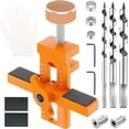 thumbnail image 2 of Adjustable Aluminum Cabinet Door Installation Tool Kit with 6mm/8mm/10mm Drill Bits, 3 Limit Rings, 2 Guide Holes, and Protective Gloves - Professional Positioning Template for Carpenters & DIY, 2 of 7