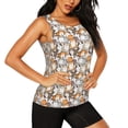 thumbnail image 2 of Balery Cartoon Cat Camiseta sin mangas estampada ligera para mujer, tops de entrenamiento sin mangas, camisetas de yoga transpirables de secado rápido.-Small, 2 of 7