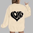 thumbnail image 4 of Xixinqiwan Valentines Day Sweatshirt for Women,Women's Round Neck Raglan Sleeves Long Sleeved Valentine's Day Love Printed Top Sweater, 4 of 4