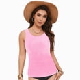 thumbnail image 5 of HCNTES Womens Tankini Top Only Slimming Swim Top Modest Tankini Loose Fit Swimsuit Flowy Swimwear No Bottom (Y508-Pink,XXL), 5 of 9