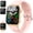 PINK, variant on Smart Watch for Men Women Bluetooth Call, 1.85" HD Touch Screen Fitness Watch with Sleep Monitor, 112+ Sports Modes, IP68 Waterproof Activity Trackers for Android iOS