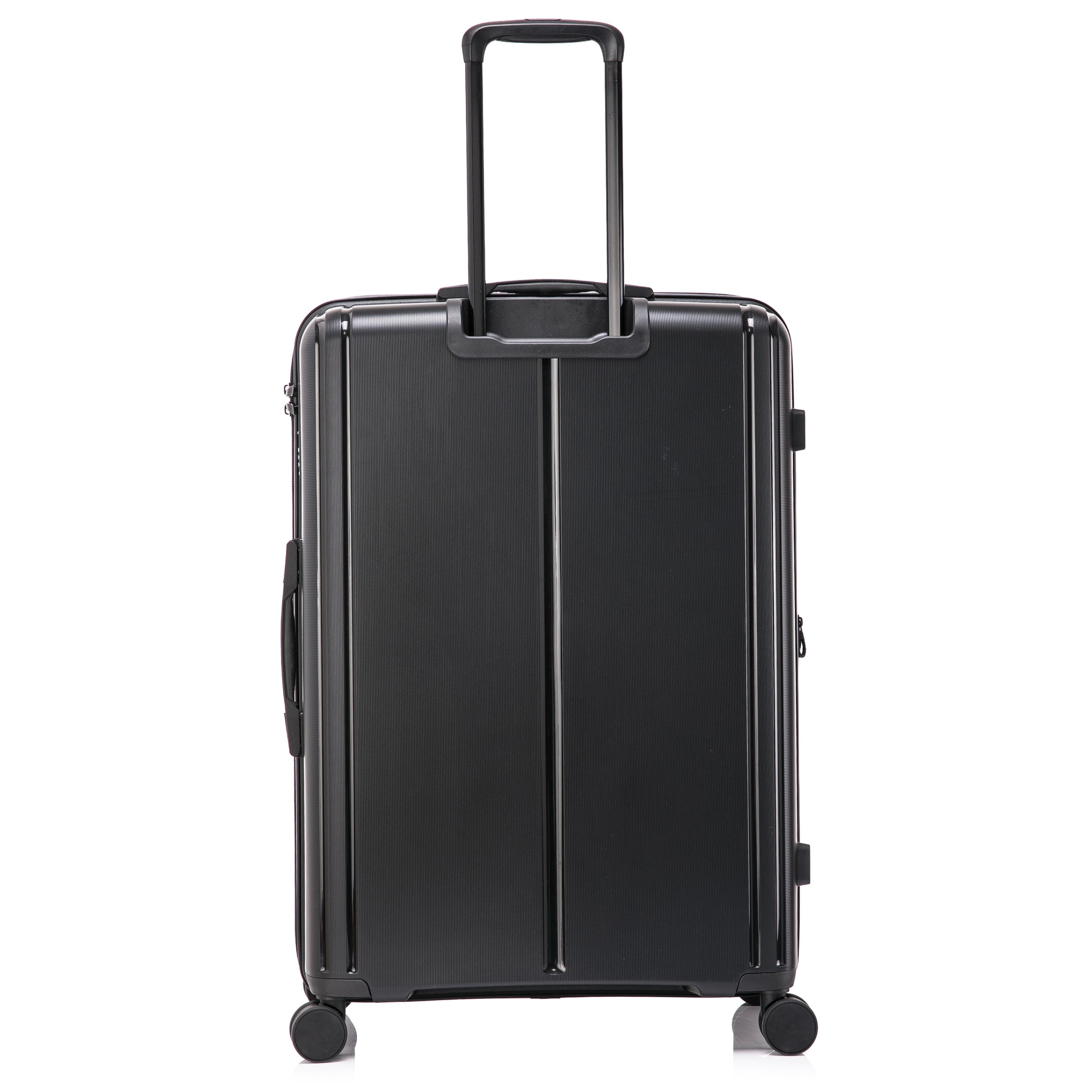 DUKAP AIRLEY 28" Lightweight Hardside Checked Luggage with Spinner Wheels, Handle and Trolley, Black