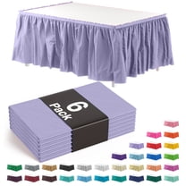 Exquisite 14 Ft. Lavender Plastic Table Skirt - 6 Count