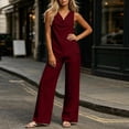 thumbnail image 6 of MLCDZ Women's Outfits Lounge Sets Two Piece Sleeveless Round Neck Elastic Waist Lightweight Loose Pants with Pockets Vacation Summer Dressy Tracksuit, 6 of 7