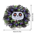 thumbnail image 2 of WIFKLSIIPG Couronnes de Sorcière pour Porte d'Entrée Couronne Éclairée Violette avec Chapeau de Sorcière Décorations en Maille pour Maison Intérieur Extérieur Fête (), 2 of 8
