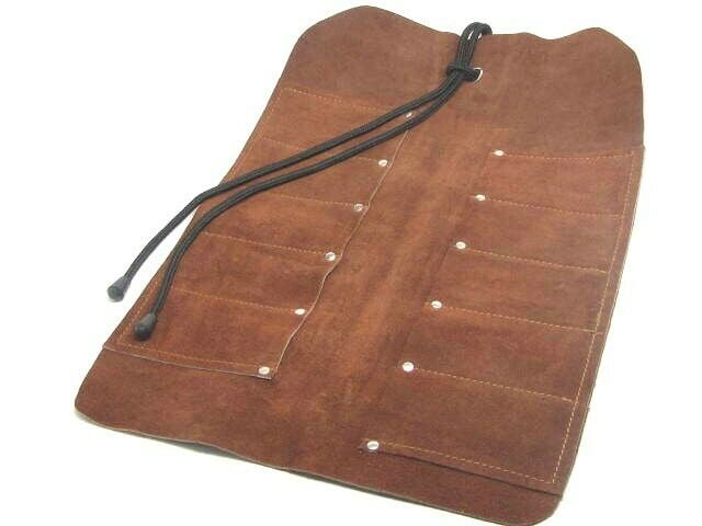 USA. 12 POCKET LEATHER TOOL ROLL NOT RAMELSON OR HIDE & DRINK 
