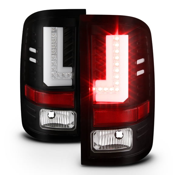 Black 2016-2018 GMC Sierra 1500 SLT/Denali LED Model Light Bar Tail Lights Lamps