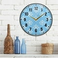 thumbnail image 3 of Yayeee Wall Clock Battery Operated 11.9" Silent Non-Ticking for Living Room, Snowflake Pattern, 3 of 8