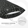 thumbnail image 5 of Balery Spider Web Black Bedding Queen Pillow Cases - Envelope Closure - Soft Brushed Microfiber Fabric - Shrinkage and Fade Resistant Pillow Cases-16"x24", 5 of 9