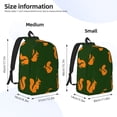 thumbnail image 3 of Naloa Bold Squirrel Silhouettes Canvas Backpack for Men Women Rucksack Casual Travel Daypack College Tote Satchel Bookbag for Teens-Small, 3 of 7
