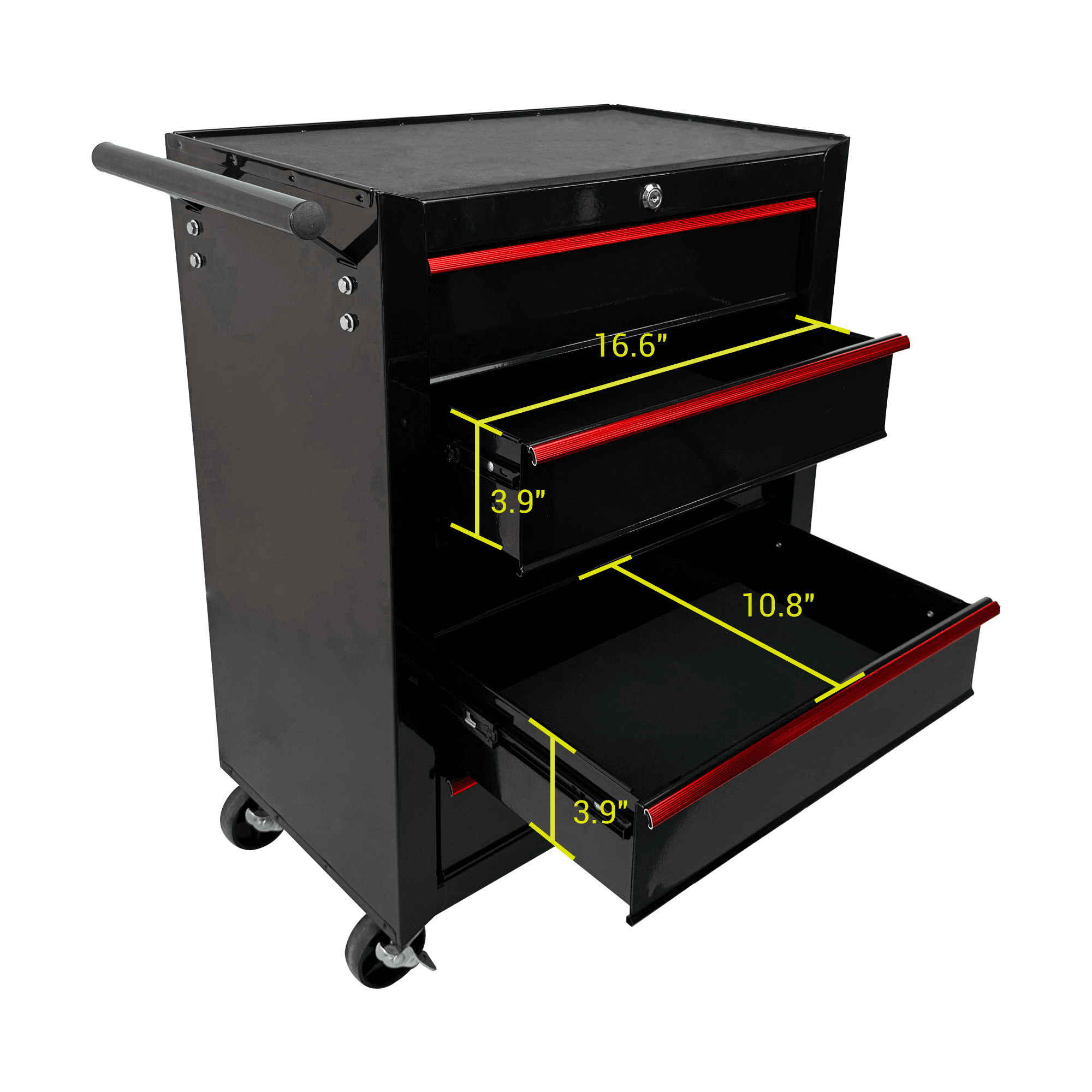 Rolling Metal Tool Chest,20 Inch 5-Drawer Tool Storage Cabinet with Lockable Casters & Steel Top Work Surface, Removable Tool Box, Mobile Tool Cart Organizer for Garage Workshop,Black
