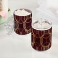 thumbnail image 2 of Yayeee 2 Pack Qtip Holder Bathroom Cotton Swab Canister with Lid Clear Dispenser Set, Gold Abstract Pattern, 2 of 6