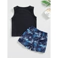 thumbnail image 4 of Bagilaanoe 2pcs Toddler Baby Boy Short Pants Set Sleeveless Letter Print Tank Tops + Shorts 12M 18M 24M 3T 4T 5T Kids Casual Summer Outfits, 4 of 8
