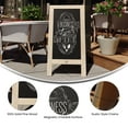 thumbnail image 6 of Flash Furniture Canterbury Collection 20" x 40" Weathered Brown Rustic Magnetic A-Frame Chalkboard, 6 of 11