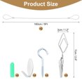 thumbnail image 2 of 2pcs Wall Hanging Photo Display Cable Wire Rod with 20 Rhombus Clips, 5Ft Hanging Picture Frames Collage Silver, 2 of 6