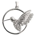 thumbnail image 2 of JOYARIS Dijes Colibrí Zirconias Con Circulo Plata Solida 925 DM-0000066, 2 of 3