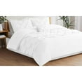 thumbnail image 3 of 5 Piece New Half Pinch Pleated Pattern Comforter Set, 800 TC, 100% Egyptian Cotton, Oversized Super King Size White Solid, 3 of 6